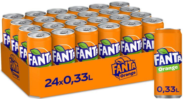 24er Pack Fanta Orange, 330ml Dosen ab 13,06€ zzgl. Pfand (statt 19€)