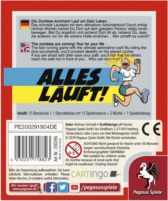 Alles läuft! Bierdeckelspiel von Pegasus Spiele für 3,97€ (statt 10€)