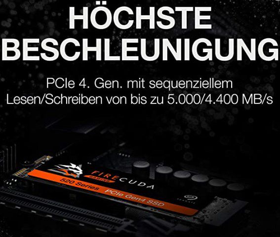 Seagate FireCuda 520 1TB M.2 SSD für 101,89€ (statt 123€)