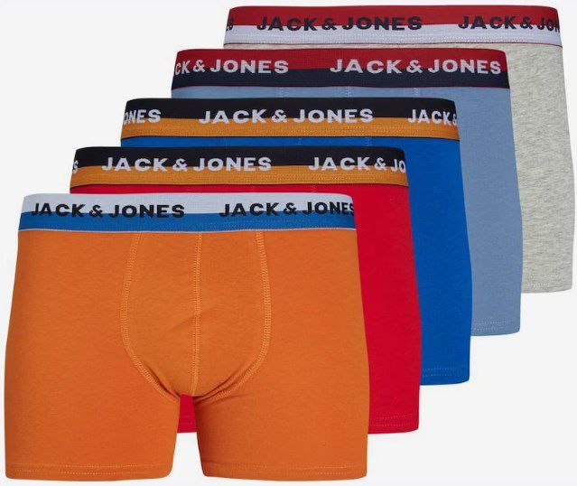 5er Jack & Jones Boxershorts Liam in Bunt für 13,96€ (statt 22€)  Größe L