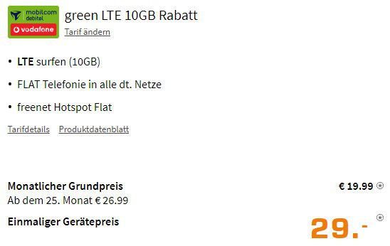 Xiaomi 12X mit 256GB für 29€ + Vodafone Allnet Flat mit 10GB LTE für 19,99€ mtl.