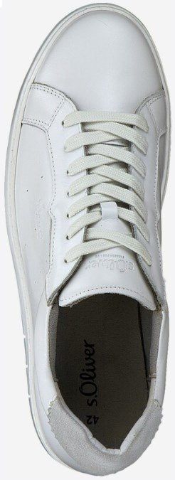 s.Oliver Sneaker in Weiß mit Leder Details für 33,57€ (statt 56€)