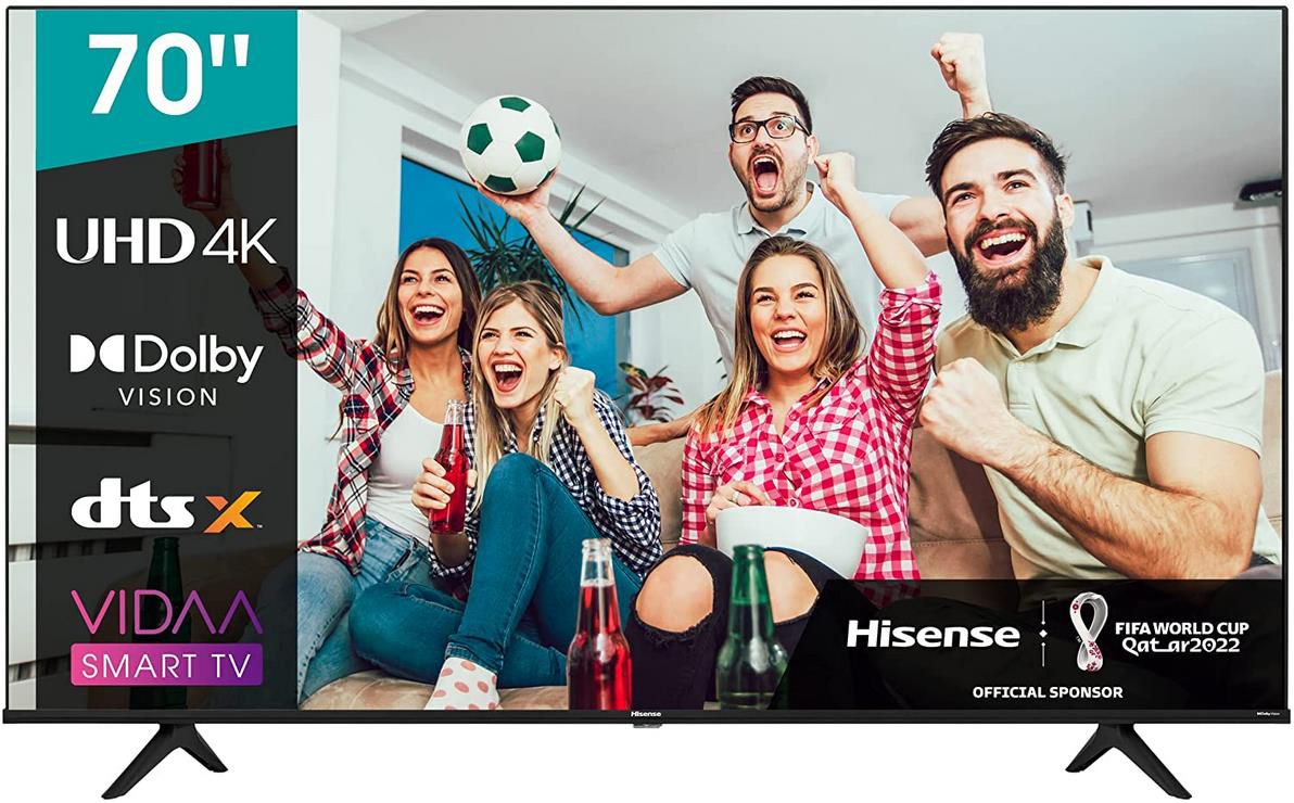 Hisense 70A6GG 70 Zoll 4K UHD Smart TV mit HDR, Dolby Vision, Triple Tuner und Alexa für 599€ (statt 822€)