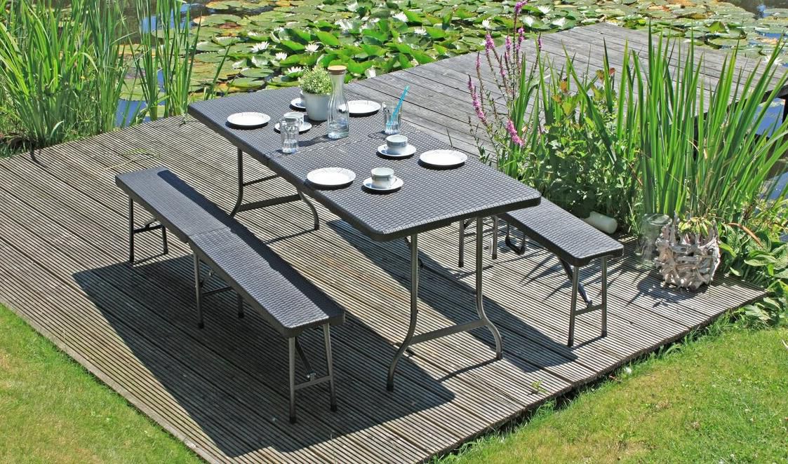 Harms Garden Pleasure Ventana Tisch Set, 3 teilig für 149,99€ (statt 165€)