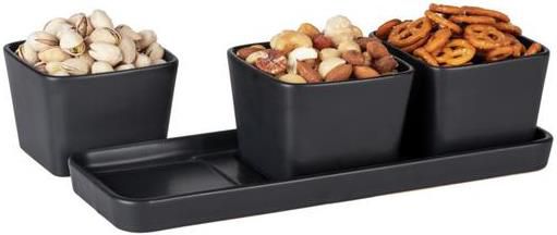 Wenko Snack & Dip Schalen Set in Schwarz matt, 3 x 300 ml für 19,18€ (statt 28€)