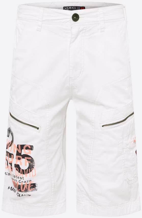 Camp David Herren Shorts mit Beintaschen in Weiß für 74,90€ (statt 100€)