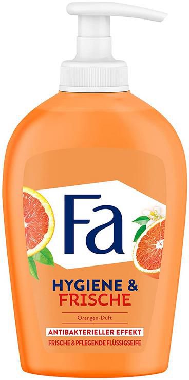4x Fa Hygiene & Frische Antibakterielle Flüssigseife, Orange, 250 ml ab 2,60€ (statt 4€)   Prime Sparabo