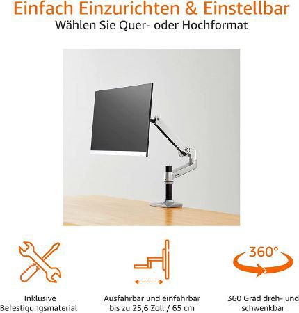 Amazon Basics Hochwertige Monitorhalterung für 93,11€ (statt 106€)