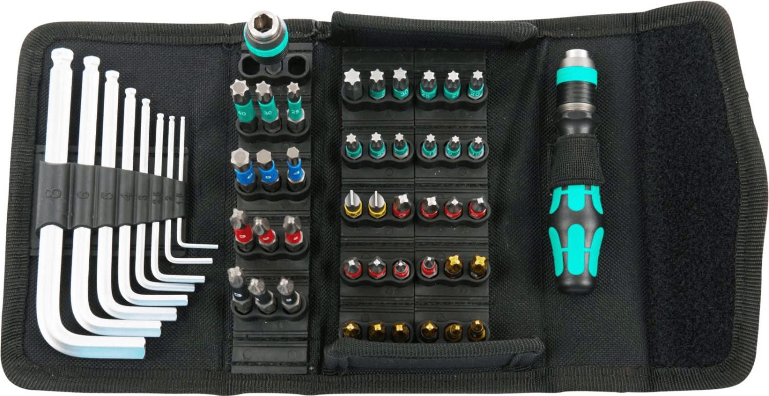 Wera Kraftform Kompakt 100 Werkzeug Set inkl. Winkelschlüssel, 52 tlg. für 49,90€ (statt 61€)