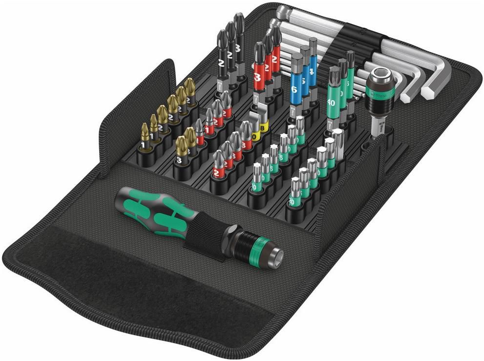 Wera Kraftform Kompakt 100 Werkzeug Set inkl. Winkelschlüssel, 52 tlg. für 49,90€ (statt 61€)