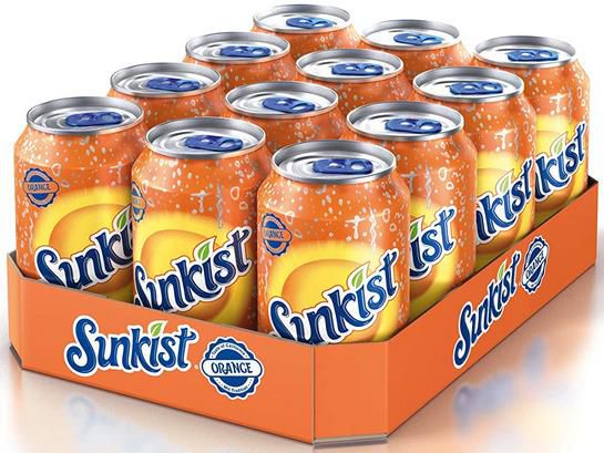 12er Pack Sunkist Orange, 0,33l Dosen ab 9,40€ + Pfand (statt 12€)   Prime Sparabo
