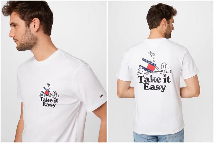 Tommy Jeans Philosotee Herren T Shirt in Weiß für 32,90€ (statt 44€)