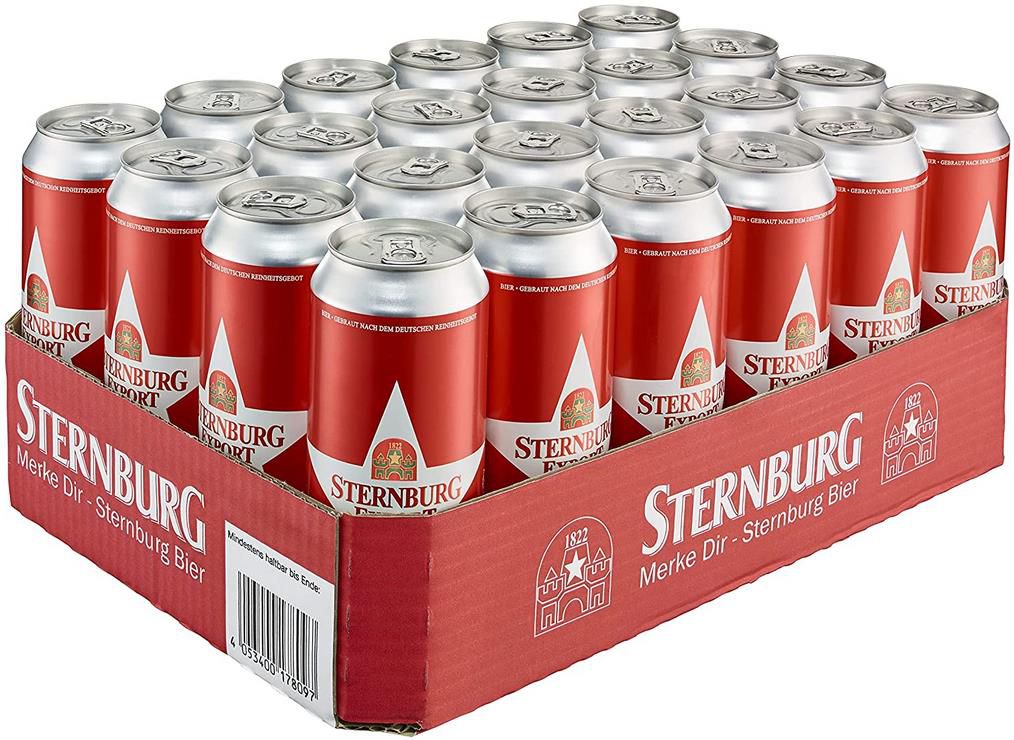 24x Sternburg Export Bier, 0,5L Dosen für 10,24€ + Pfand (statt 14€)   Prime