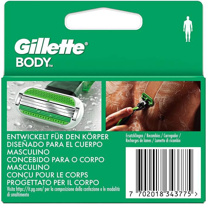 4er Pack Gillette Body Rasierklingen mit 3 fach Klinge und Hautschutz ab 7,59€ (statt 12€)   Prime Sparabo