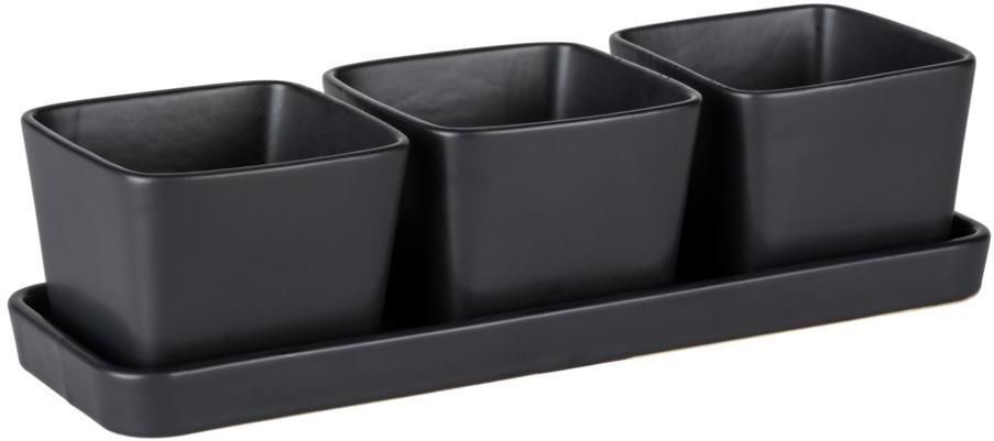 Wenko Snack & Dip Schalen Set in Schwarz matt, 3 x 300 ml für 19,18€ (statt 28€)