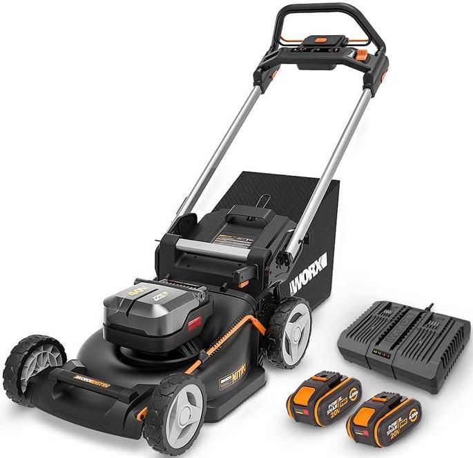 WORX WG749E Akku Rasenmäher 40V (2x20V) mit Akkus für 377€ (statt 419€)