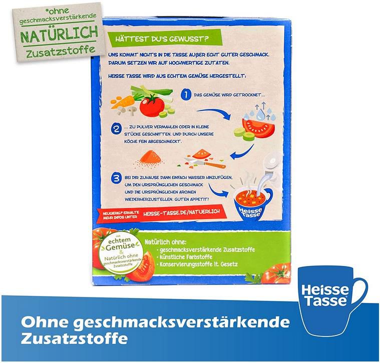 4x Erasco Heisse Tasse Tomaten Creme, 4 x 3 Portionen ab 2,80€ (statt 4€)   Prime Sparabo