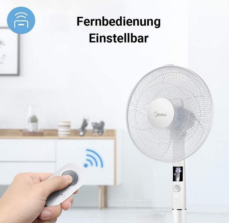 Midea FS40 15AR Standventilator mit Fernbedienung und 80° Oszillationsfunktion für 55,20€ (statt 95€)