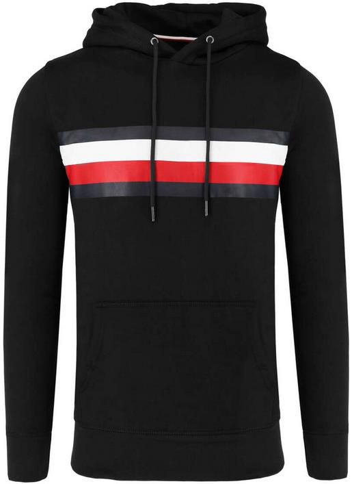 Tommy Hilfiger Global Stripe Herren Hoodie in Schwarz für 47,96€ (statt 70€)