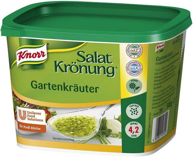 Knorr Salatkrönung Gartenkräuter, 500 g ab 7,99€ (statt 10€)   Prime Sparabo