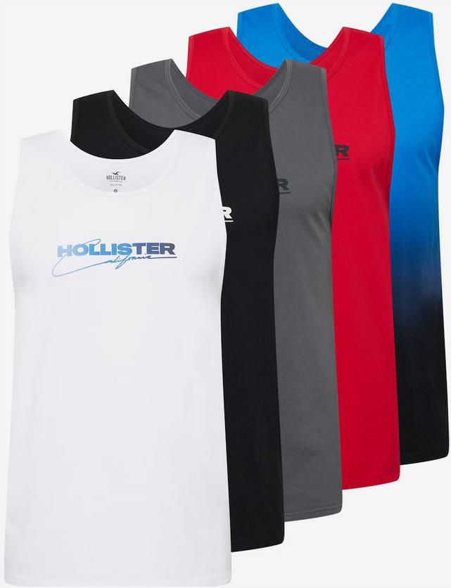 5er Pack Hollister Herren Tank Tops für 34,93€ (statt 50€)