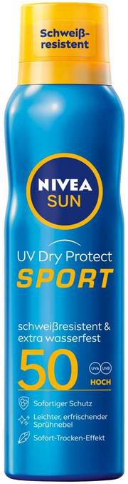 200ml Nivea Sun UV Dry Protect Sport Sonnenspray LSF 50 ab 9,94€