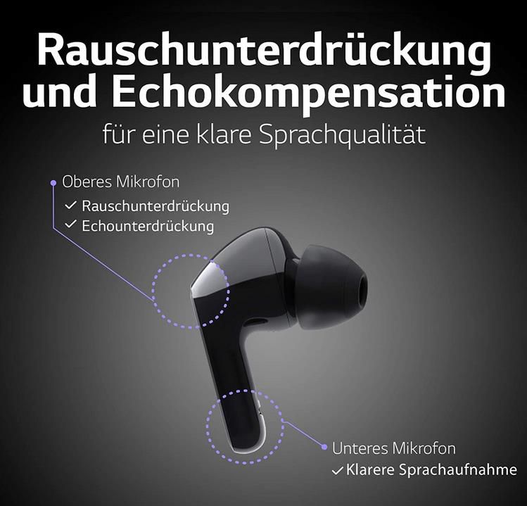 🔥 LG TONE Free FN5U Bluetooth Earbuds mit Rauschunterdrückung für 29€ (statt 70€)