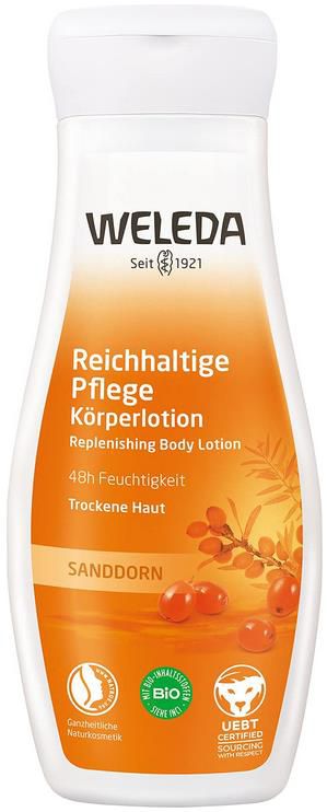 Weleda Bio Sanddorn Körperlotion zur schnellen Pflege von trockener Haut, 200ml für 5,95€ (statt 13€)