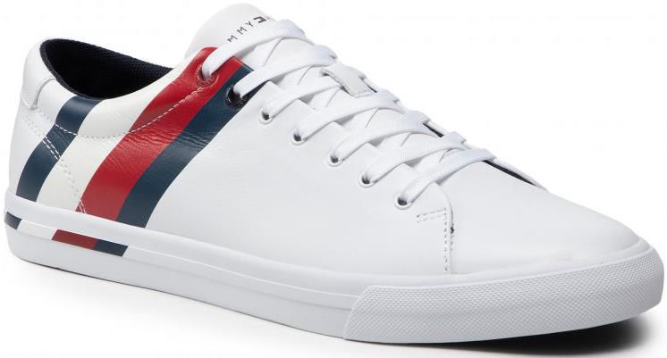 Tommy Hilfiger Corporate Stripes Leather Vulc Herren Sneaker für 72,25€ (statt 100€)