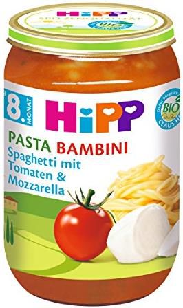 6er Pack HiPP Pasta Bambini Spaghetti mit Tomaten und Mozzarella, 220 g ab 6€ (statt 9€)