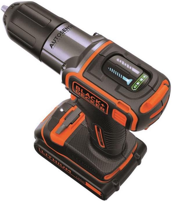 Black+Decker ASD18K AutoSense Akku Bohrschrauber, 18V 1.5Ah für 57,74€ (statt 118€)