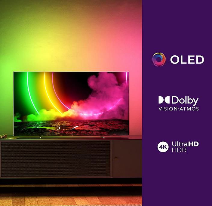 Philips 48OLED806 48 Zoll OLED 4K UHD SmartTV mit 60Hz und Ambilight für 719€ (statt 918€)