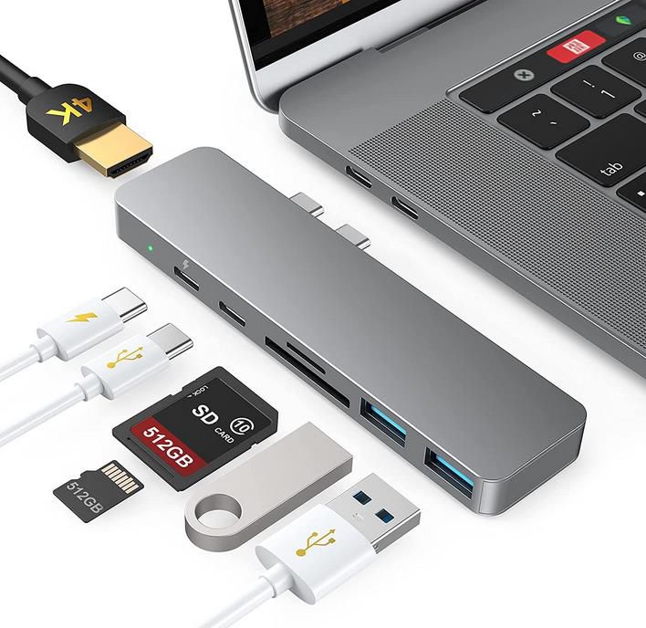Vistreck 7 in 2 USB C/USB 3.0 Hub für MacBook Pro + Air M1 für 14,99€ (statt 21€)