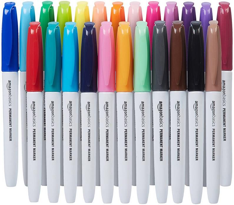 24x Amazon Basics Permanent Marker, Sortiert für 11,19€ (statt 15€)