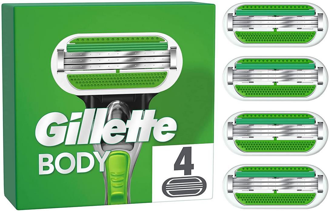 4er Pack Gillette Body Rasierklingen mit 3 fach Klinge und Hautschutz ab 7,59€ (statt 12€)   Prime Sparabo