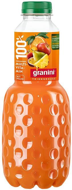 6er Pack granini Trinkgenuss Multivitamin (100% Saft), 1L ab 7,36€ + Pfand (statt 11€)   Prime Sparabo