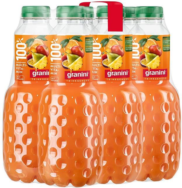 6er Pack granini Trinkgenuss Multivitamin (100% Saft), 1L ab 7,36€ + Pfand (statt 11€)   Prime Sparabo