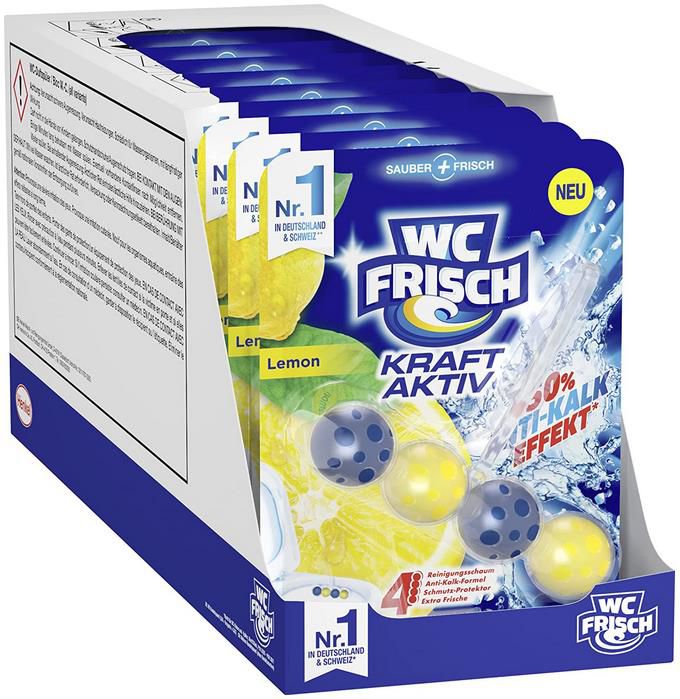 10er Pack WC Frisch Kraft Aktiv Toilettenstein Lemon ab 15,60€ (statt 20€)