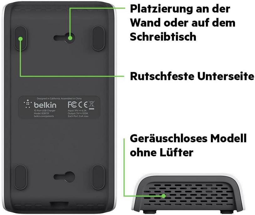 Belkin Rockstar 10 Port USB A Ladegerät mit 120W und 10 x 2,4A für 80€ (statt 103€)