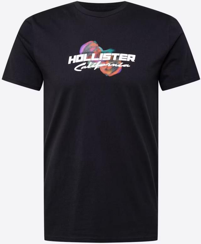 Hollister Herren T Shirt in Schwarz mit Brust  und Rückenprint für 6,45€ (statt 13€)