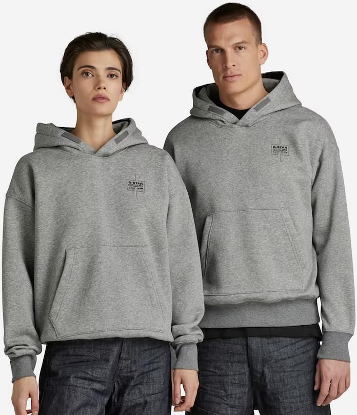 G Star Raw Unisex Core Oversized Hoodie in Grau für 35,94€ (statt 45€)