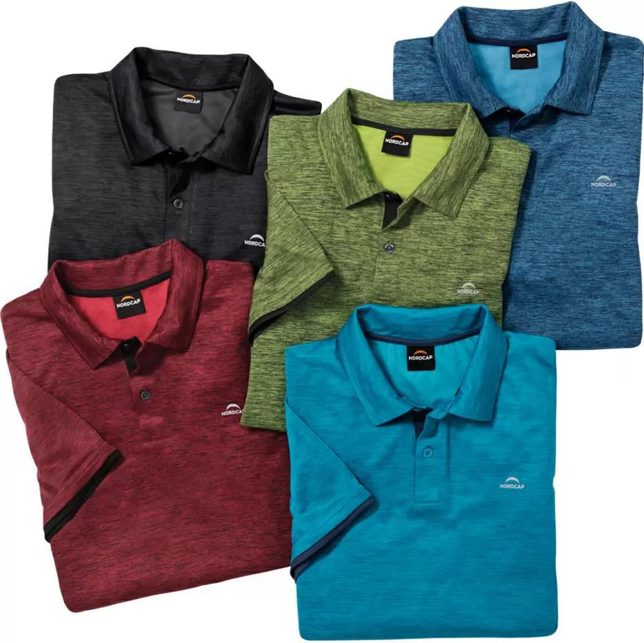 5er Pack Nordcap Funktions Poloshirts für 46€ (statt 65€)