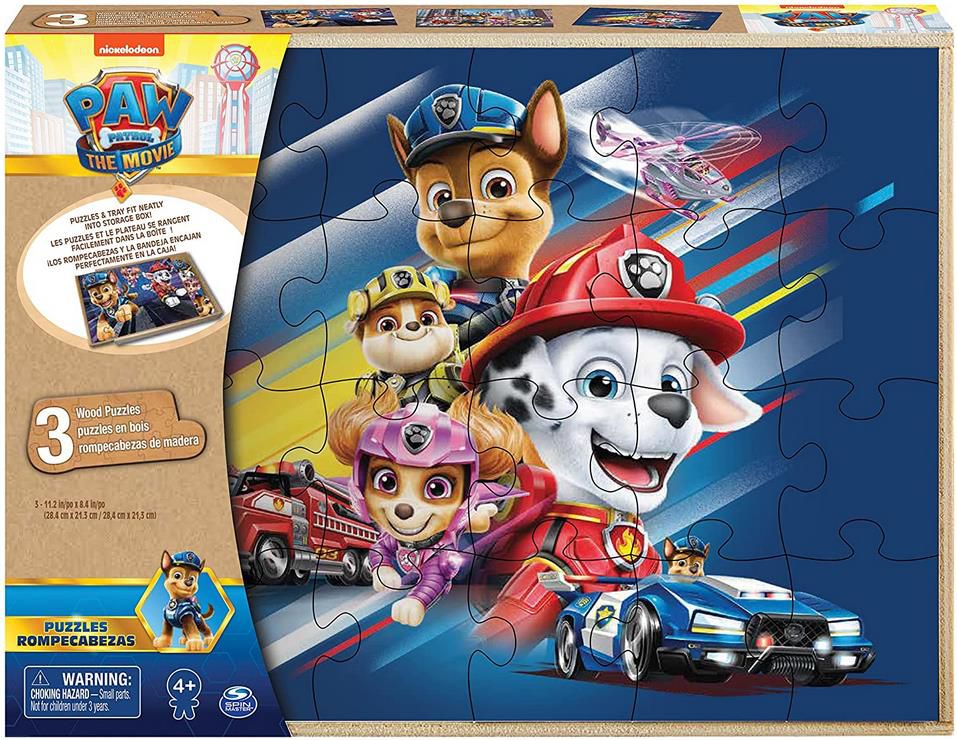 PAW Patrol Holzpuzzles in einer Holzbox mit 3 Motiven für 7,99€ (statt 15€)