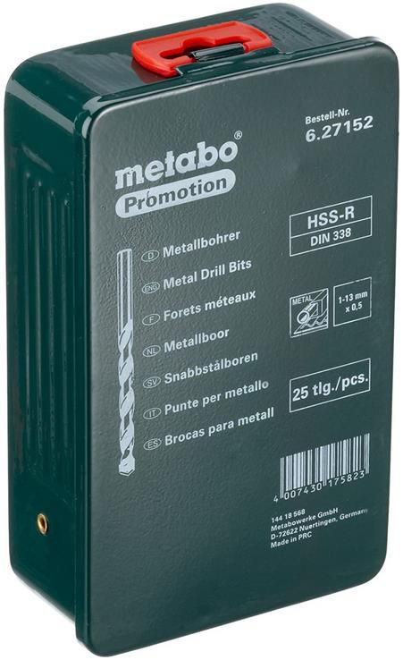 Metabo (627152000) HSS R Bohrerkassette SP, 25 teilig für 12,66€ (statt 16€)   Prime