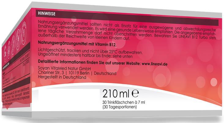 90er Pack Linavi Vitamin B12 Turbo Shots mit 25 µg pro Flasche für 32,92€ (statt 60€)