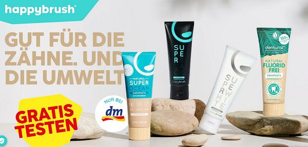 dm: happybrush Zahnpasta gratis ausprobieren