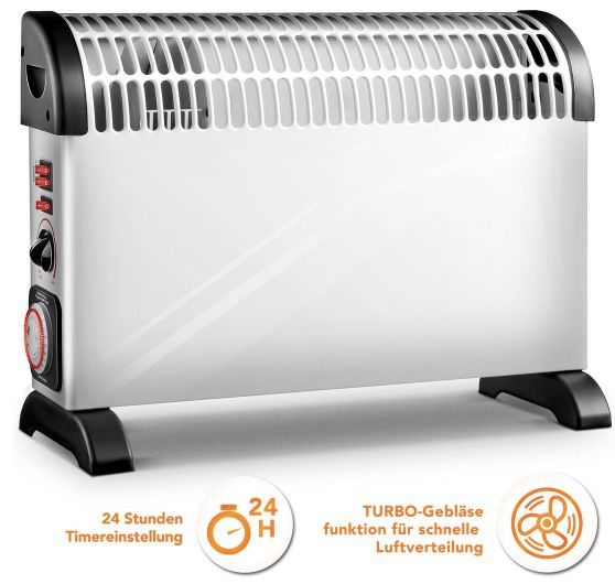 Elektroheizung mit 2.000W, Timer, Gebläse & 3 Stufen für 58,49€ (statt 65€)