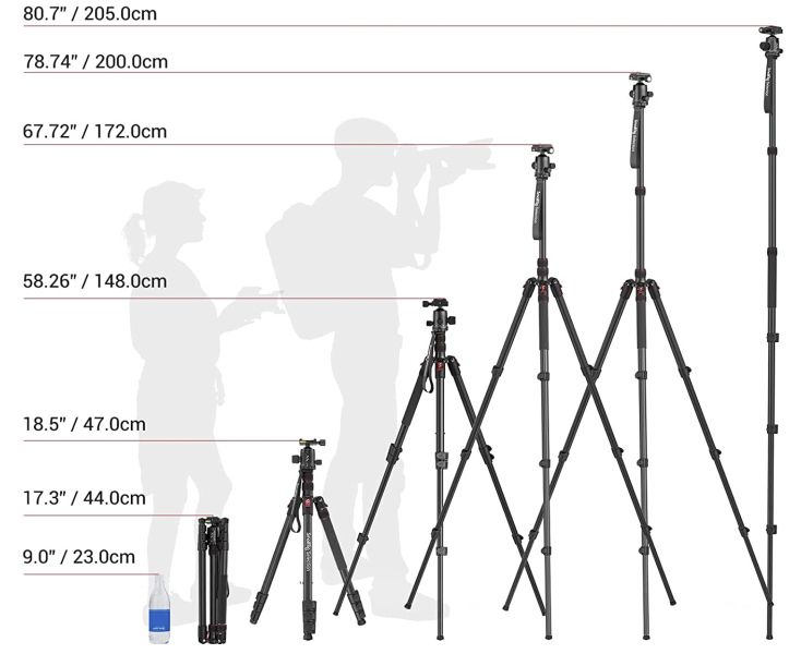 SmallRig Selection T200 Kamerastativ mit bis zu 205cm Höhe für 62,90€ (statt 83€)