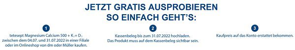 tetesept Magnesium Calcium D3 K2 gratis ausprobieren