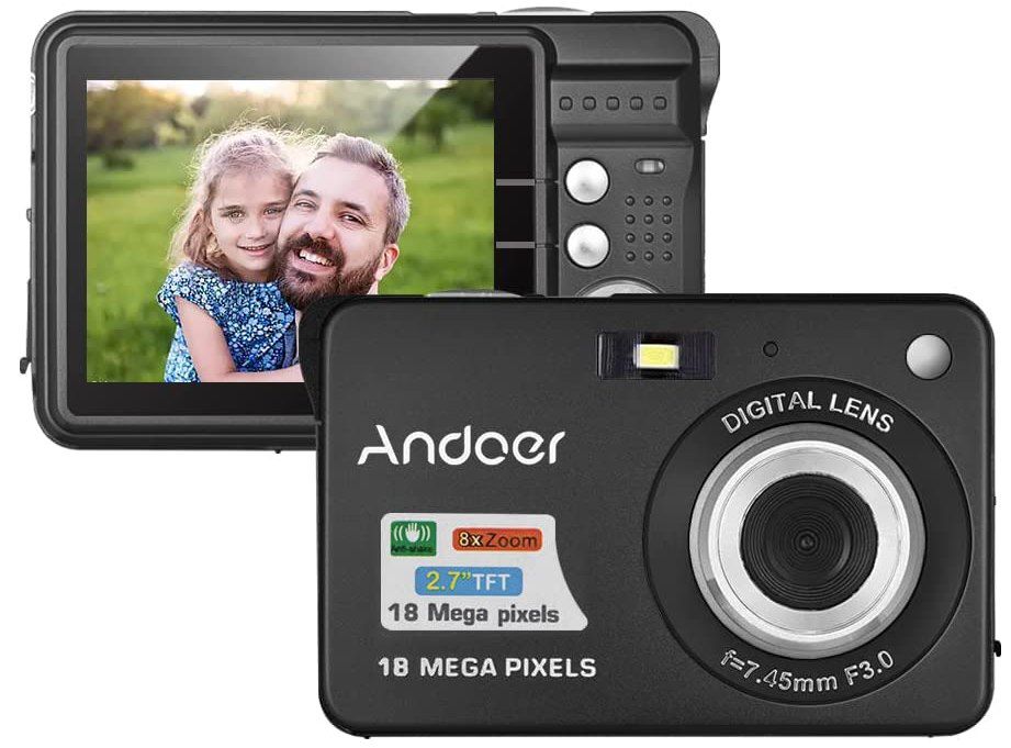 Andoer 18MP Digitalkamera inkl. 2 Akkus für 34,35€ (statt 53€)